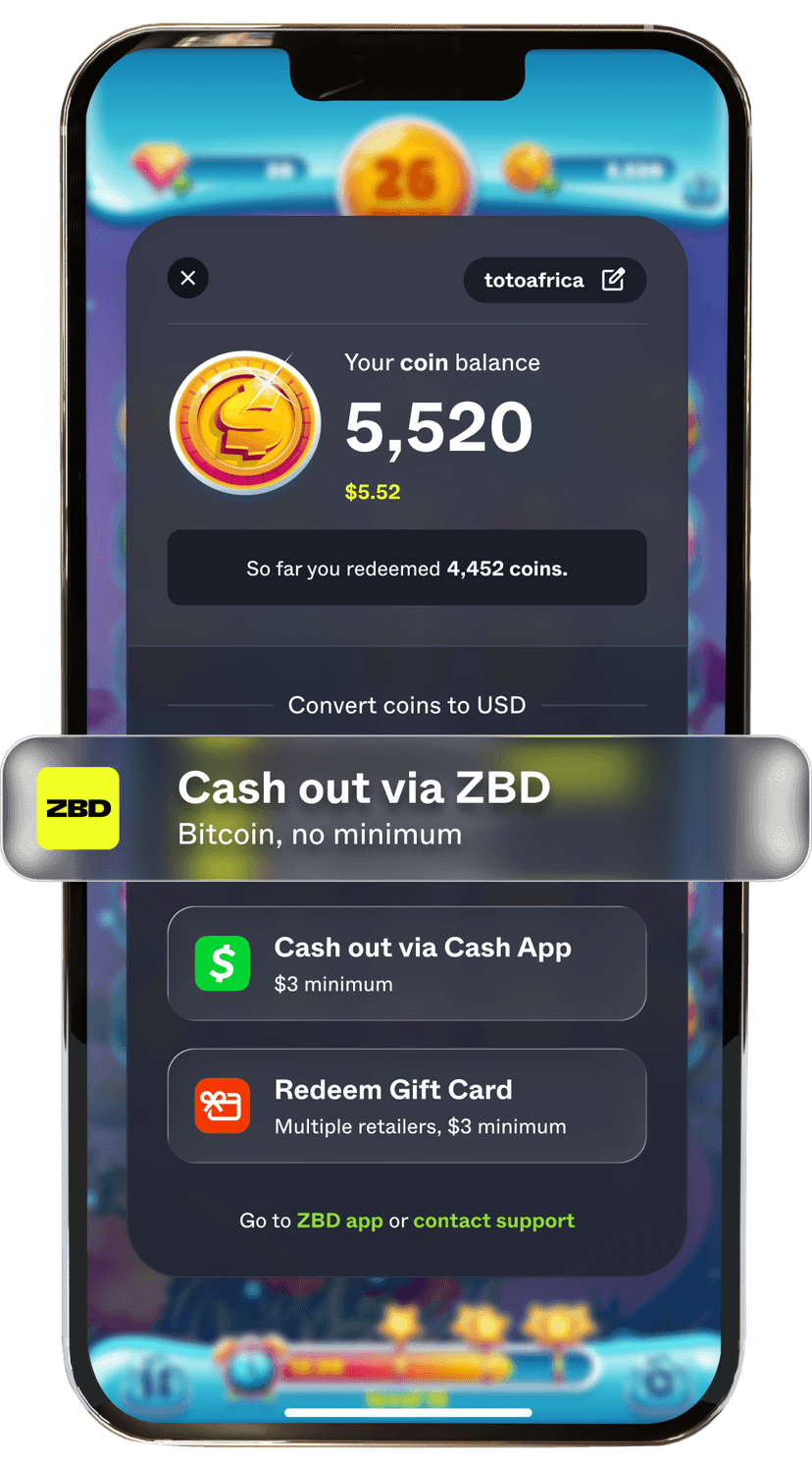 Zbd App ZBD Embedded Rewards - Native real-money rewards for players